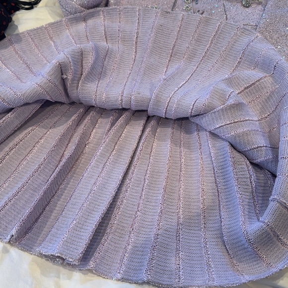 SELF PORTRAIT purple lurex knit skirt - Picture 14 of 17